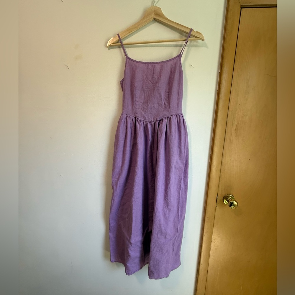 Linen & Cotton GAP Lavender Purple Maxi Dress